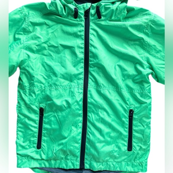 George Boys Green Zip  Rain Jacket Size 7/8 - Picture 3 of 8
